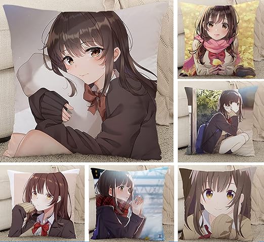 Amazon ひげを剃る そして女子高生を拾う 荻原沙優 抱き枕 クッション ぬいぐるみ 枕 お昼寝枕 アニメ キャラクター 人気 グッズ 萌えグッズ ふわふわ 快適 おもちゃ かわいい 高弾性 両面プリント プレゼント 4 60 60cm アニメ 萌えグッズ 通販